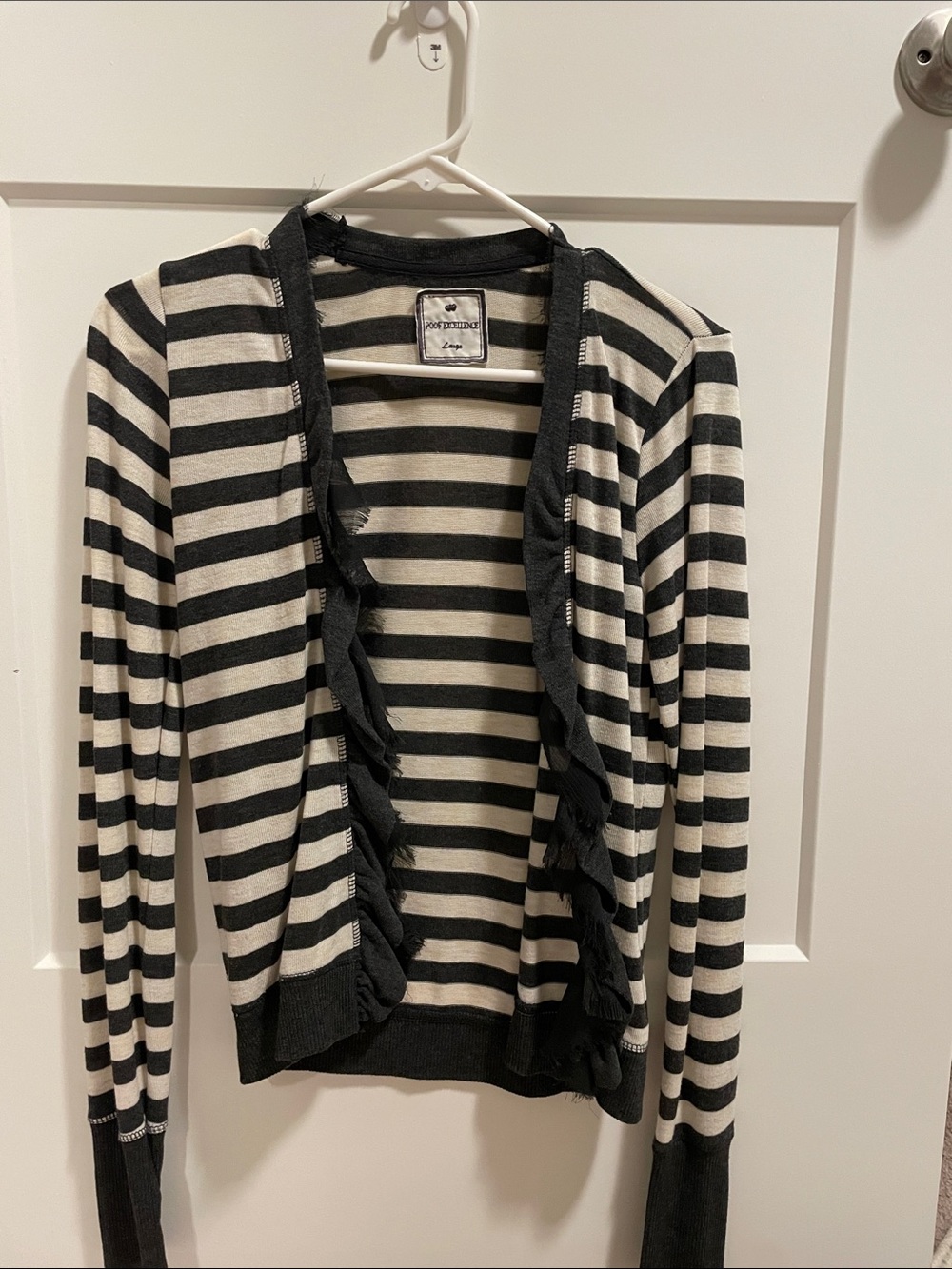 Striped cardigan top